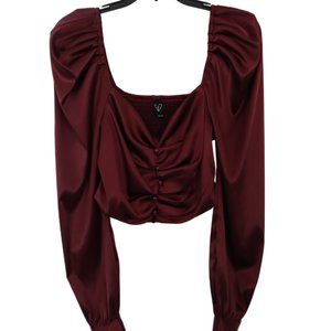 Windsor Maroon Crop Top